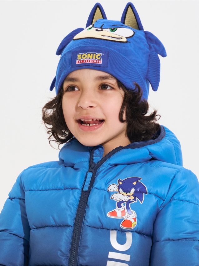 Sinsay - Căciulă beanie din bumbac Sonic the Hedgehog - albastru