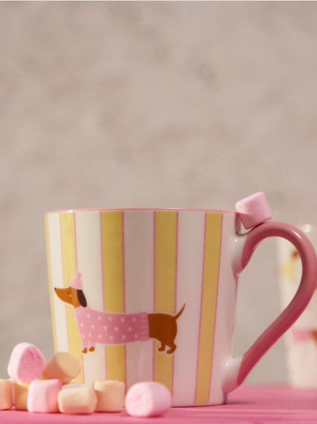 Sinsay - Keramický hrnček s pruhmi - viacfarebná