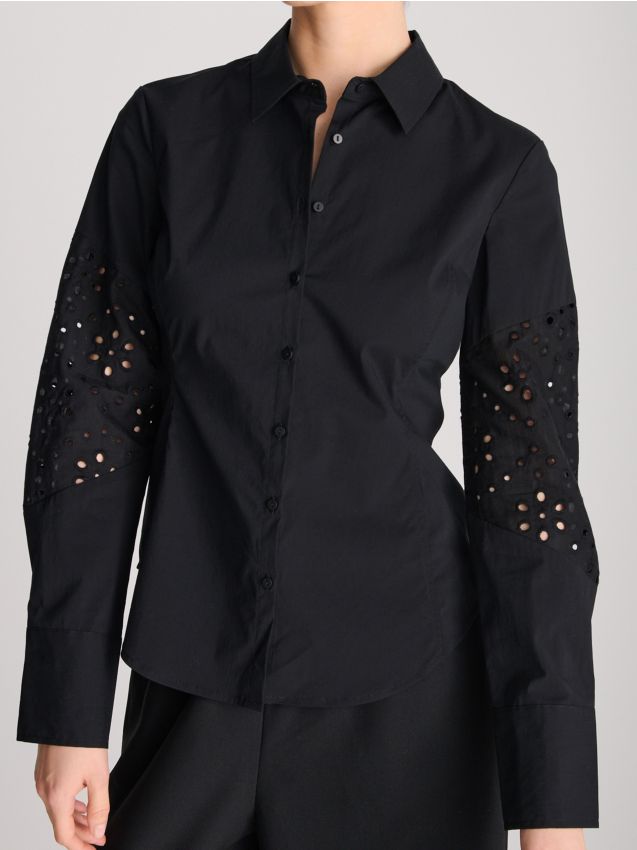Camicia con inserto traforato - SINSAY