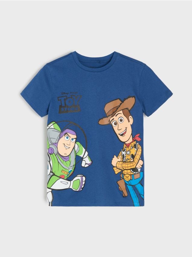 Sinsay - Tricou din bumbac cu imprimeu Toy Story - mid blue