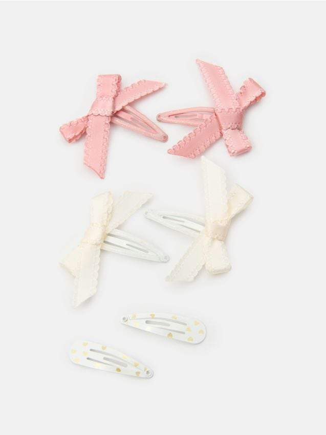 Sinsay - Set de agrafe de păr cu fundițe 6 pack - multicolor