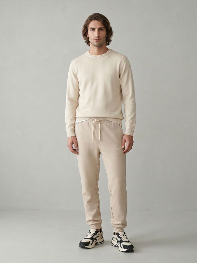 Sinsay - Pantaloni jogger slim fit - bej