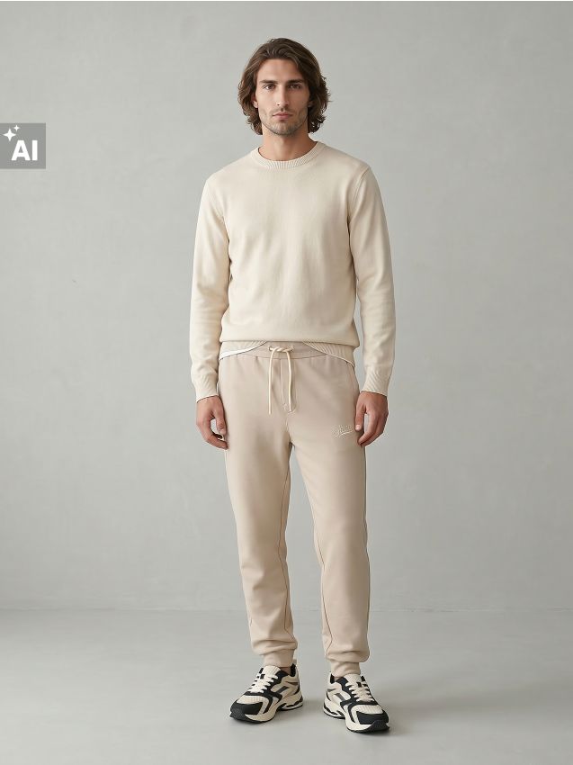 Sinsay - Pantaloni jogger slim fit - bej
