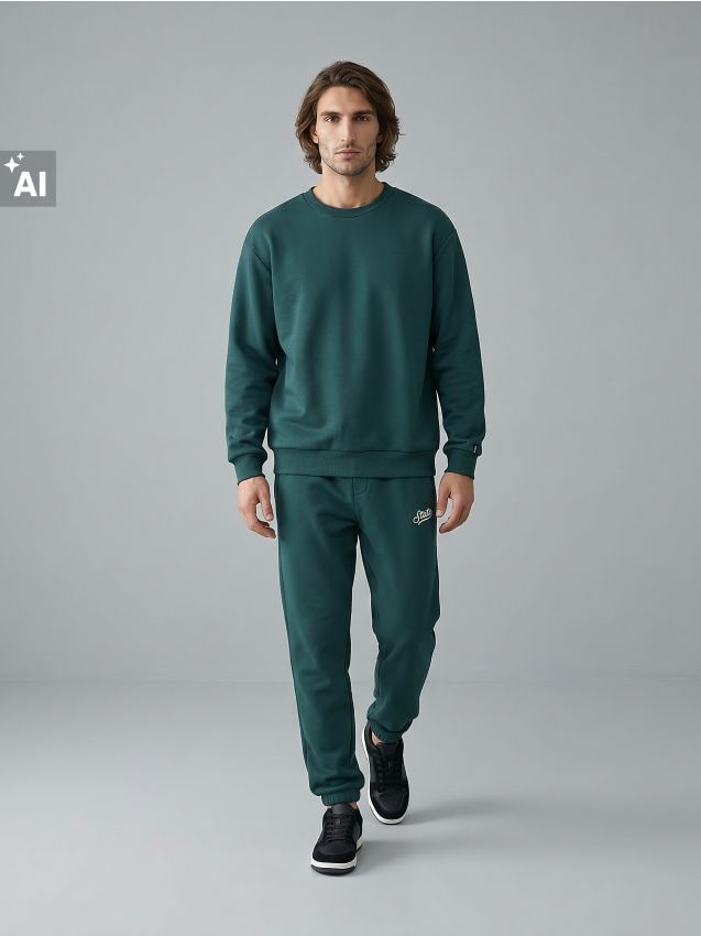 Sinsay - Pantaloni jogger slim fit - verde