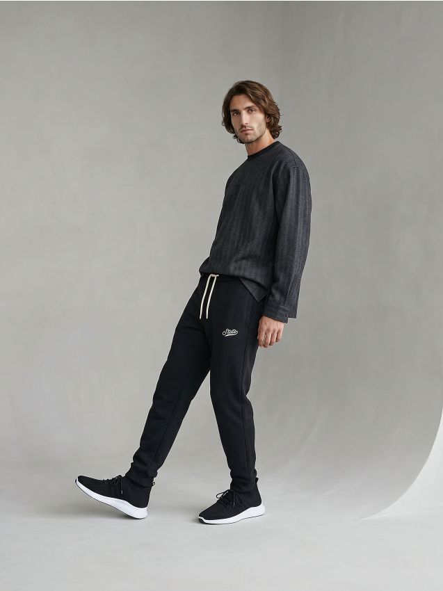 Sinsay - Pantaloni jogger slim fit - negru