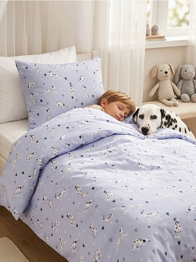 Sinsay - Set de lenjerie de pat cu motiv dalmațieni - light blue