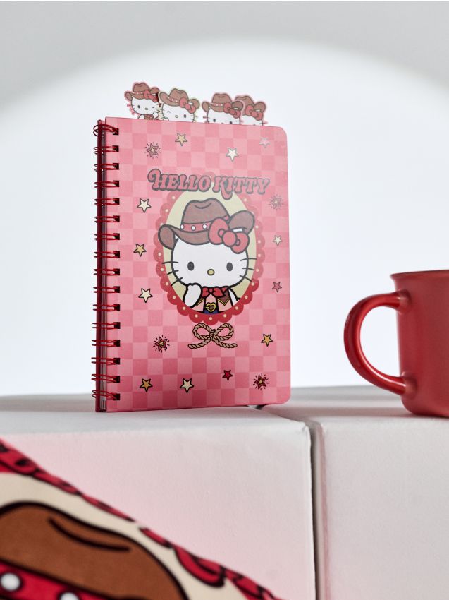 Sinsay - Carnețel cu finisaj lucios UV Hello Kitty - roșu