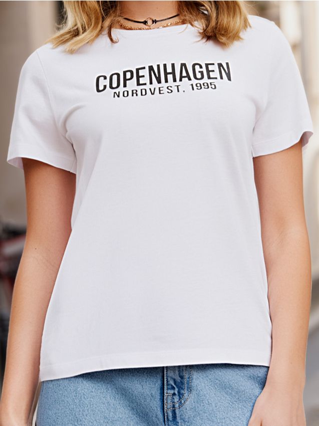 Sinsay - Tricou cu mânecă scurtă - alb