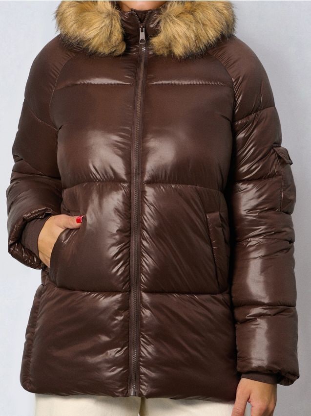 Sinsay - Prešívaná puffer bunda - hnedá