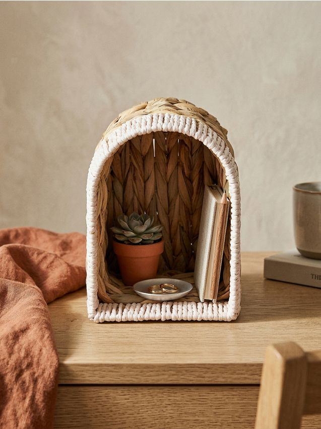 Sinsay - Raft de perete împletit în formă de arc - bej