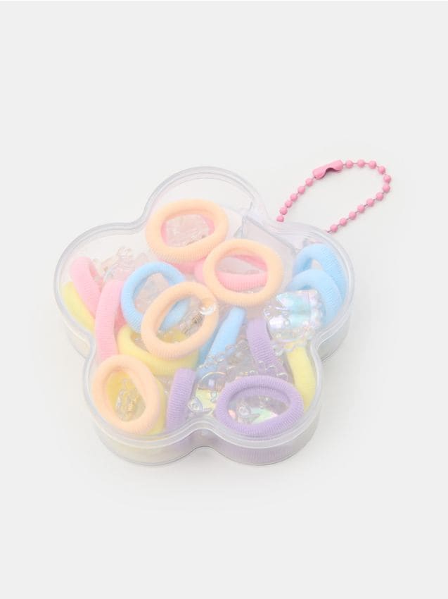 Sinsay - Set de elastice și agrafe de păr într-o cutie decorativă - multicolor