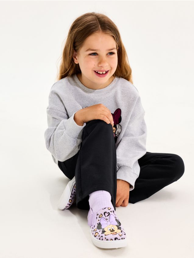 Sinsay - Adidași din Bumbac cu Motif Animal Minnie Mouse - lavand