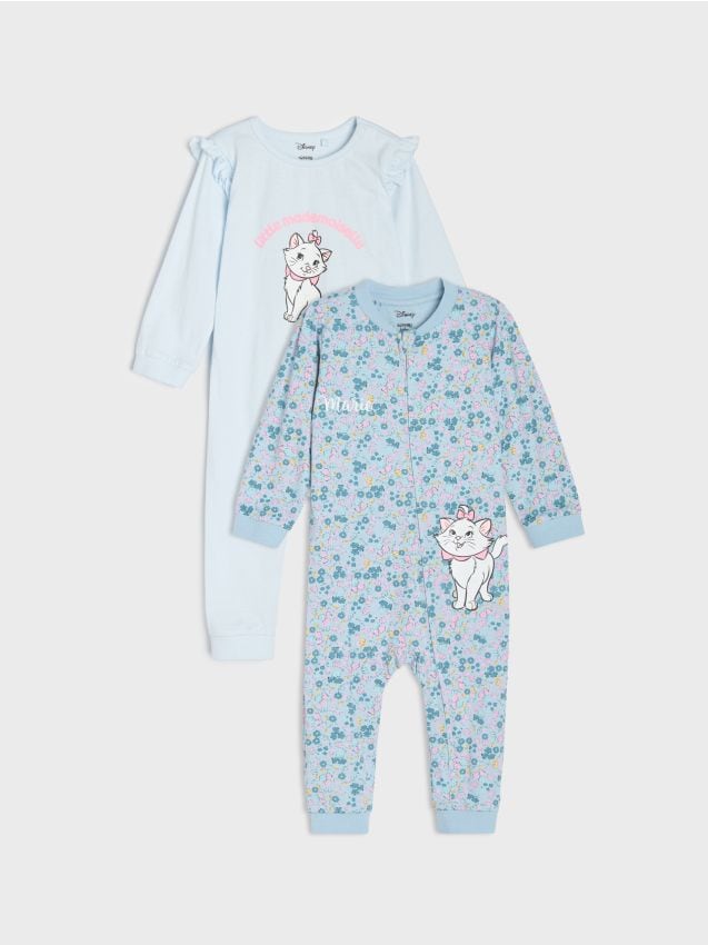 Sinsay - Salopete din bumbac cu imprimeu 2 pack Minnie Mouse - light blue