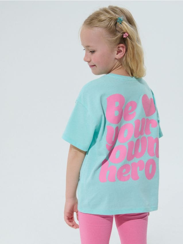 Sinsay - Set din bumbac: tricou și pantaloni scurți - multicolor
