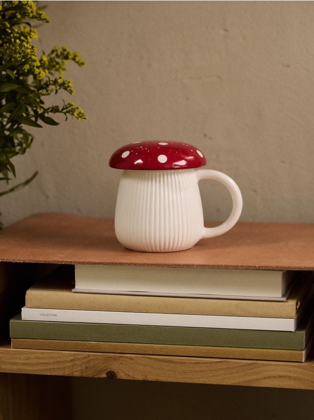 Keramiktasse mit Deckel - SINSAY
