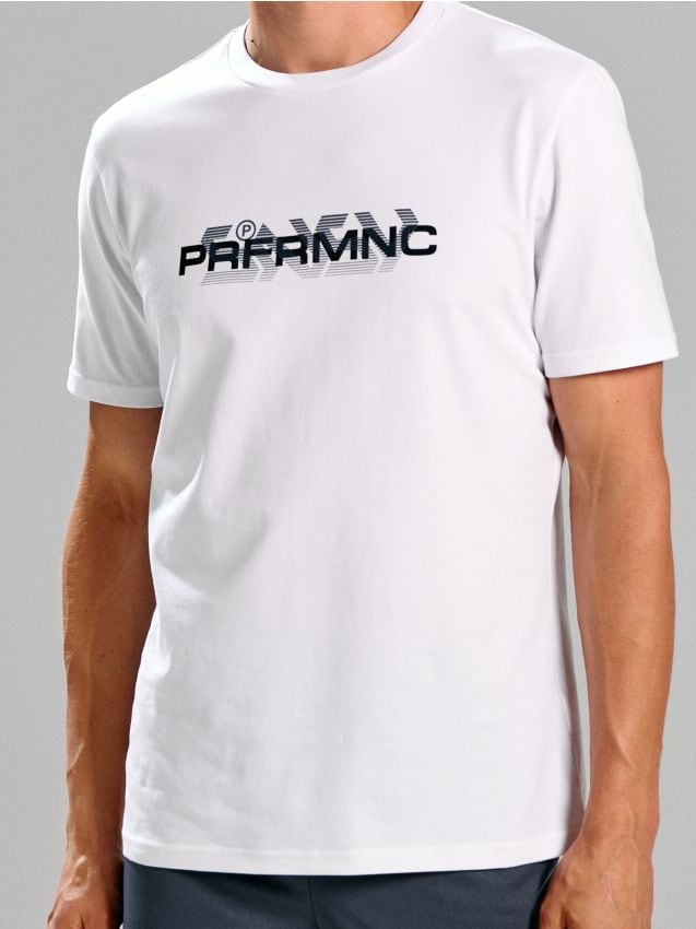 Sinsay - Tricou cu inscripție SNSY PERFORMANCE - alb