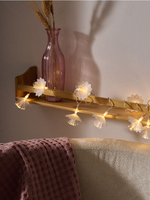 Sinsay - LED svetielka v tvare kvetov - biela