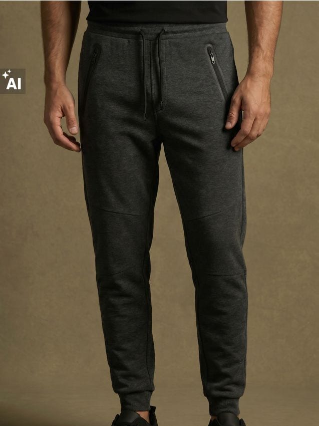 Sinsay - Pantaloni de trening slim - gri-închis