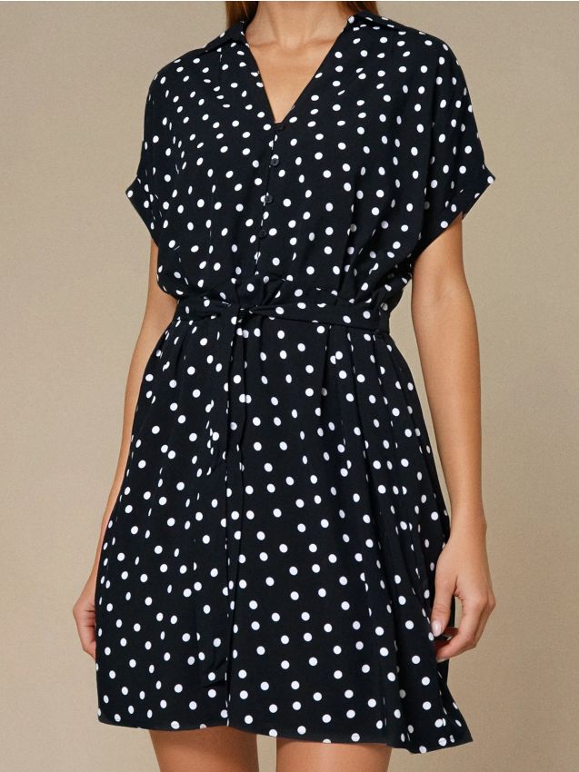 Sinsay - Viskózové minišaty - čierna