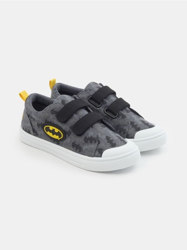 Sinsay - Sneakers din bumbac cu talpă interioară cu adaos de piele naturală PICIOR SĂNĂTOS Batman - gri-închis