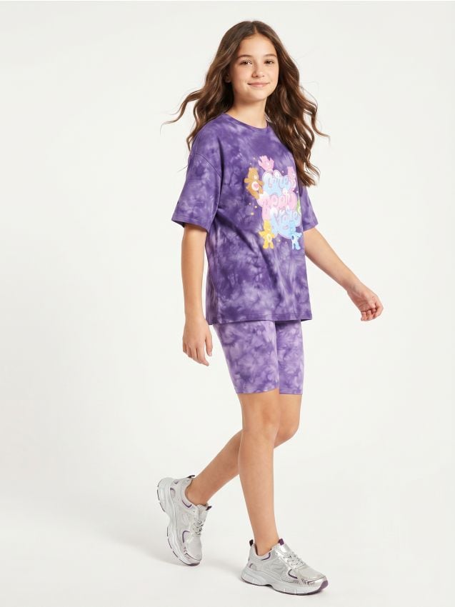Sinsay - Tricou din bumbac cu efect tie dye Care Bears - multicolor