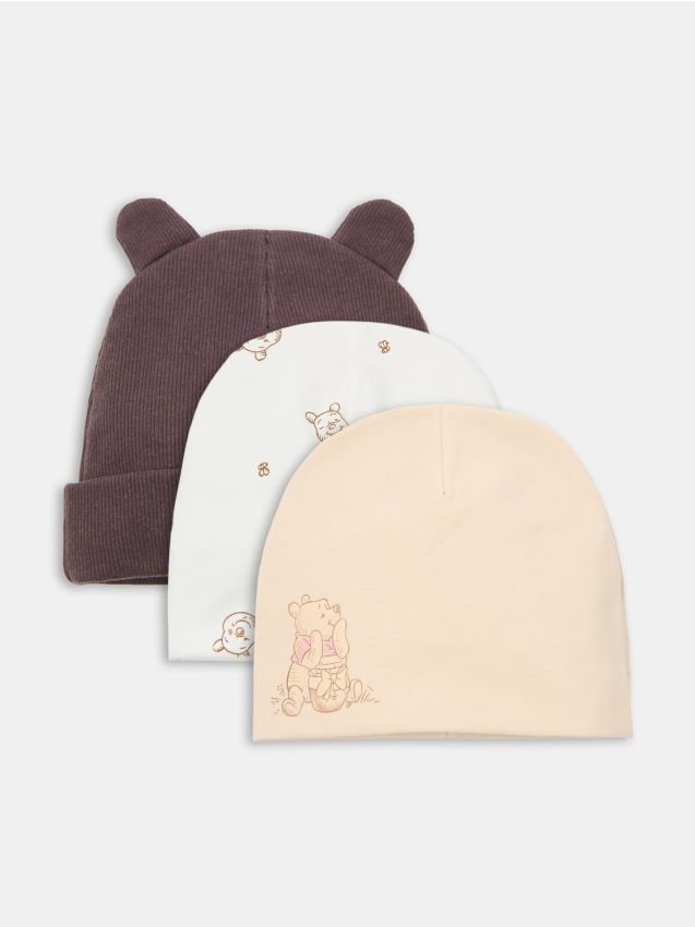 Sinsay - Căciuli din bumbac Winnie the Pooh, pachet de 3 - multicolor