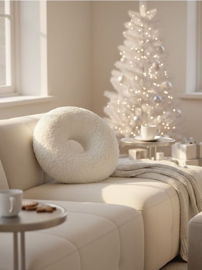 Dekoratīvs spilvens „donut“ ar mīkstu berga virsmu