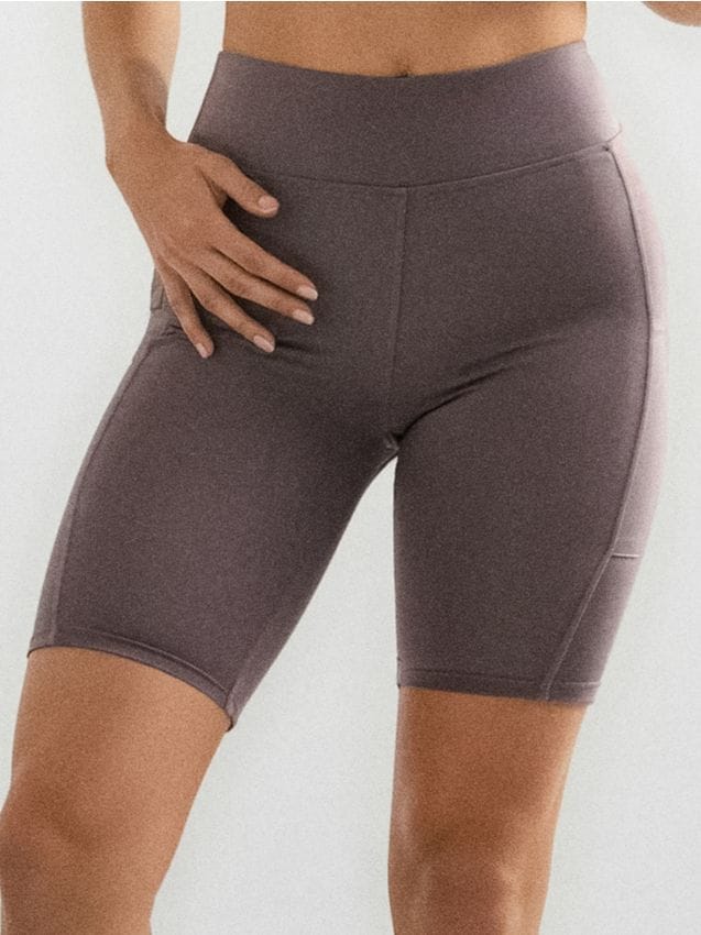 Sinsay - Pantaloni scurți biker - maro