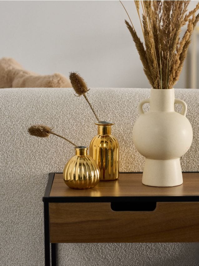 Sinsay - Ryhovaná váza - zlatá