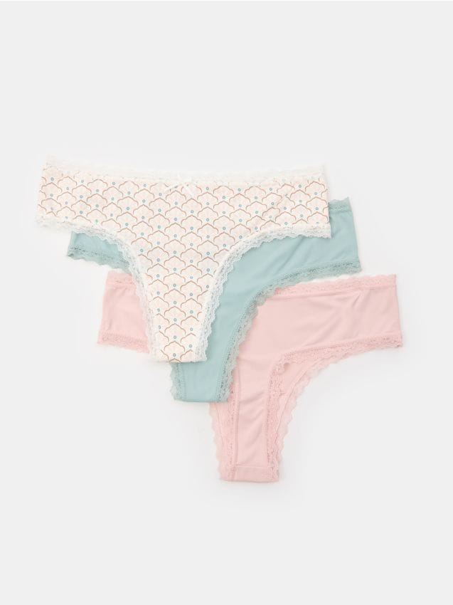 Stringi typu tanga 3 pack - SINSAY