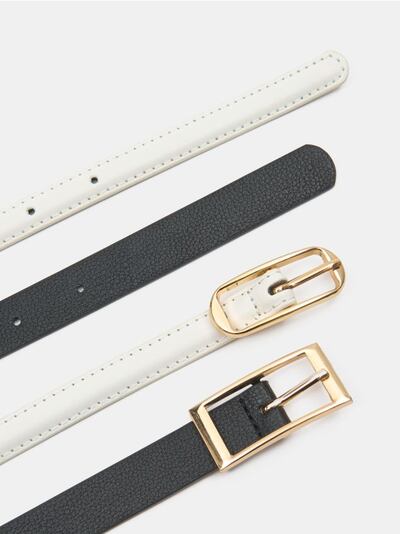 Pásek se zlatou sponou 2 pack