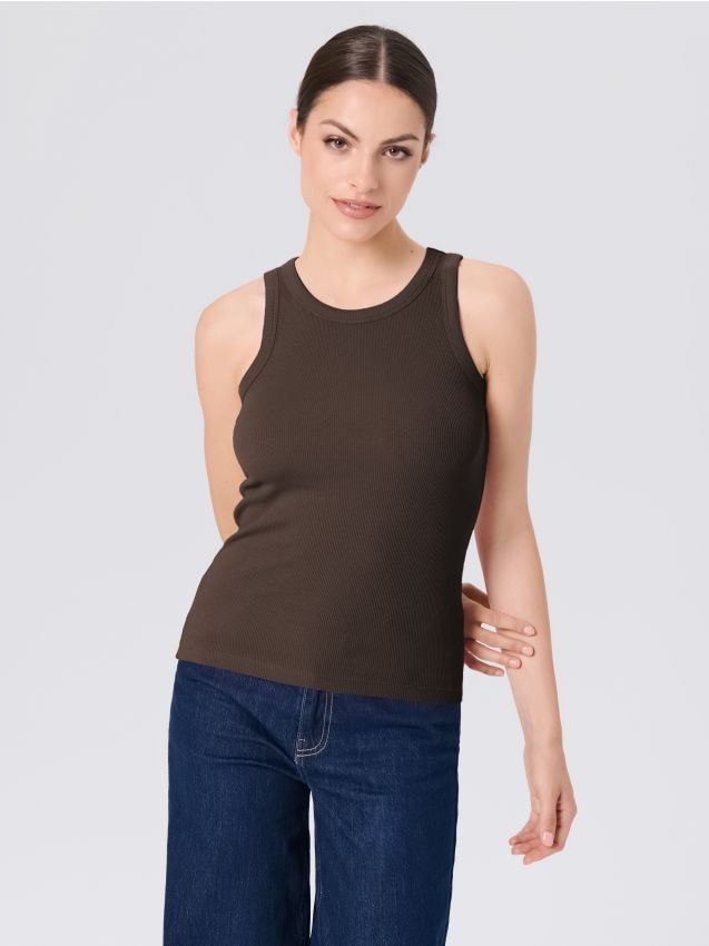 Sinsay - Tank top - brązowy