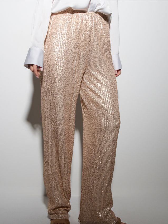 Sinsay - Široké nohavice - zlatá