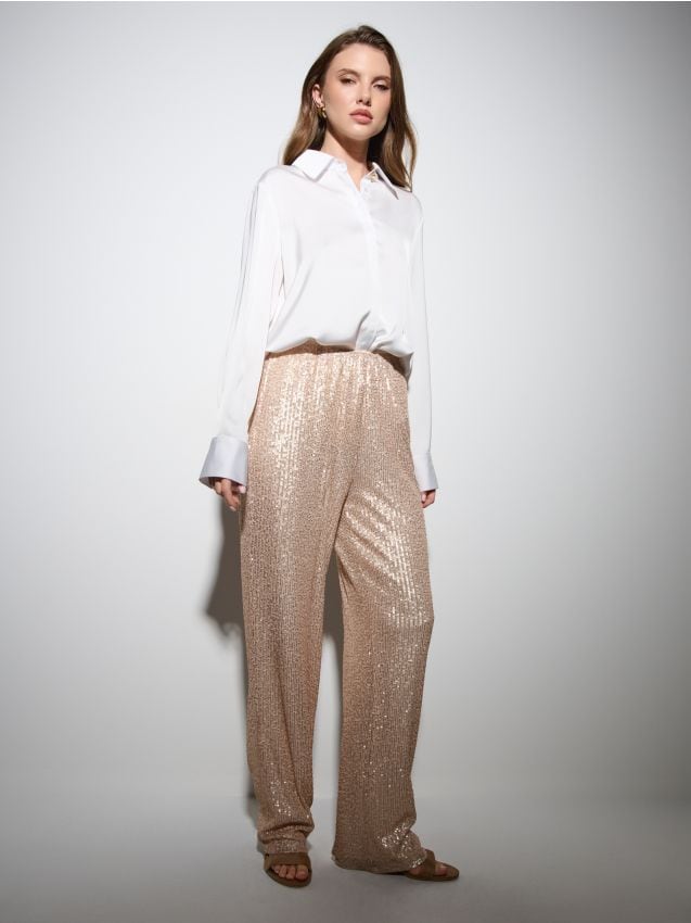 Sinsay - Široké nohavice - zlatá