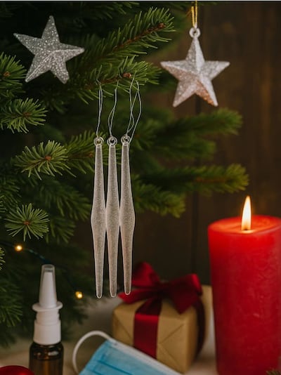 Σετ με 6 χριστουγεννιάτικα διακοσμητικά