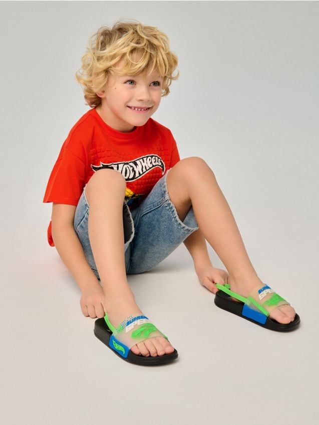 Sinsay - Papuci care luminează în întuneric Hot Wheels - multicolor