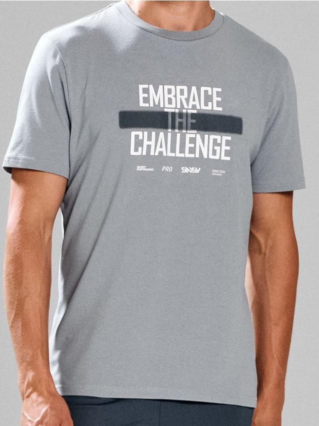 Sinsay - Tricou din bumbac cu inscripție SNSY PERFORMANCE - gri deschis