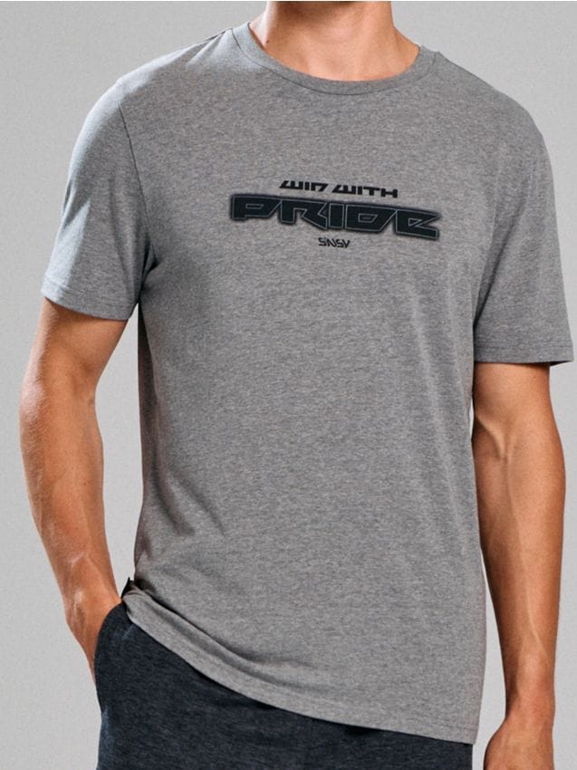 Sinsay - Tricou din bumbac cu inscripție SNSY PERFORMANCE - gri-închis