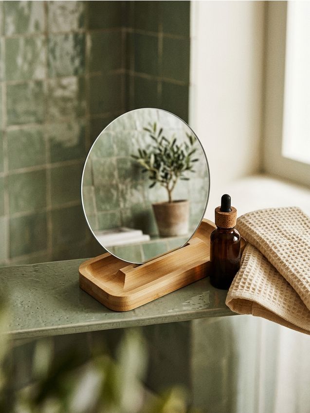 Sinsay - Oglindă cu suport - argintiu