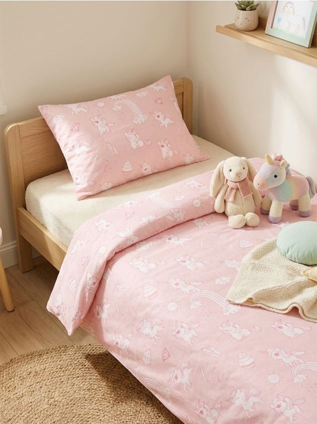 Sinsay - Set de lenjerie de pat cu motiv unicorni - multicolor