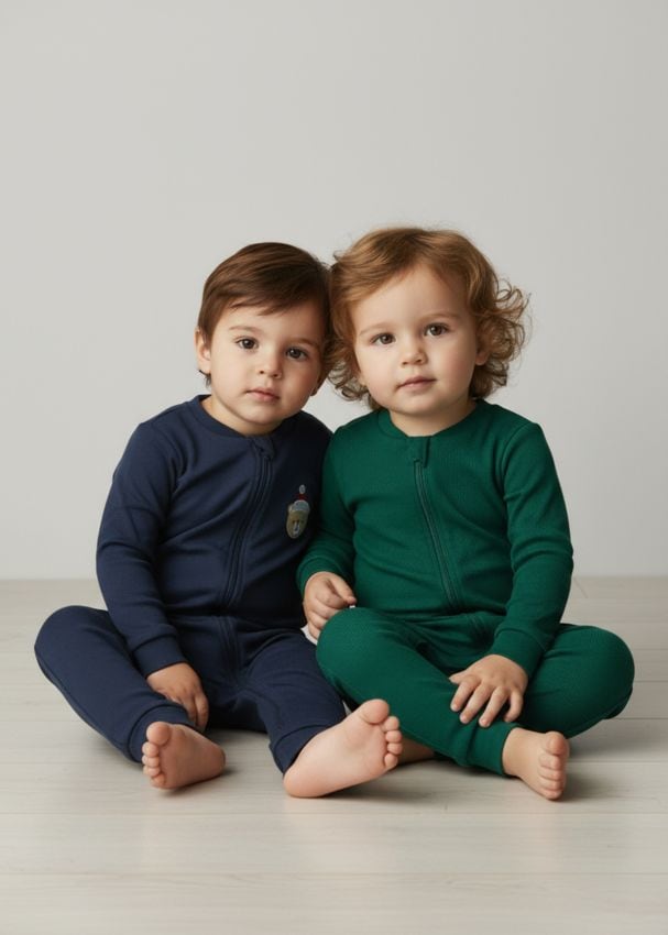 Sinsay - Súprava 2 bavlnených overalov - tmavomodrá