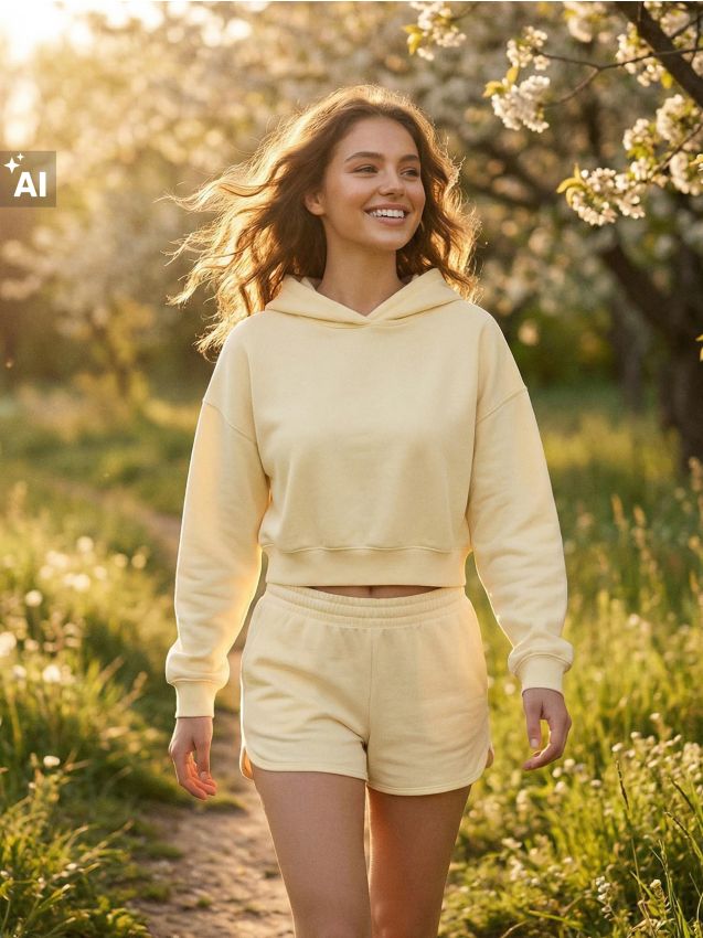 Sinsay - Pantaloni scurți soft touch cu amestec de viscoză - galben