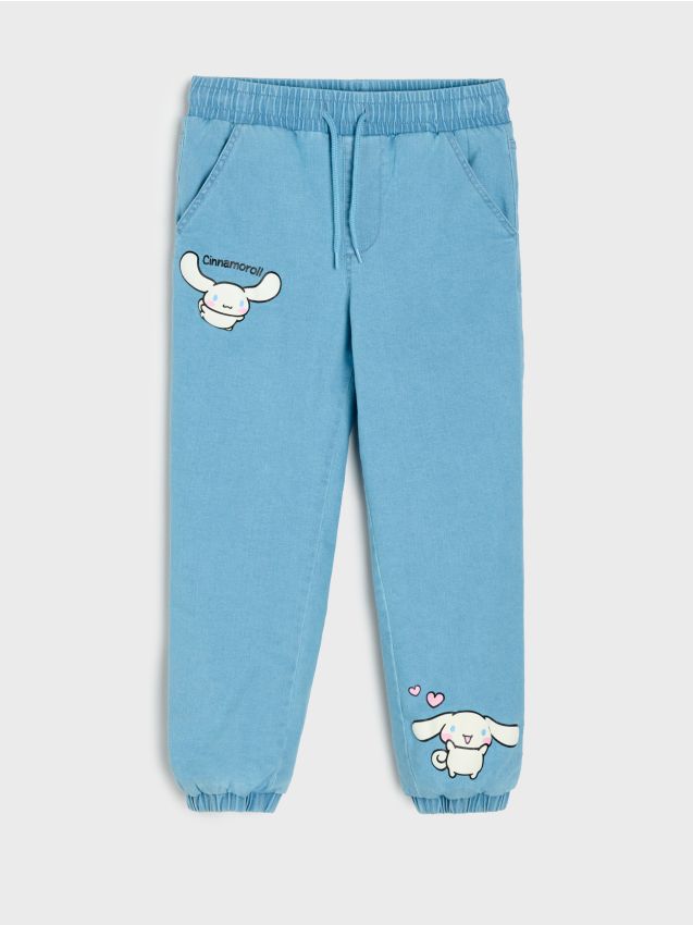 Sinsay - Pantaloni jogger izolați Cinnamoroll - albastru