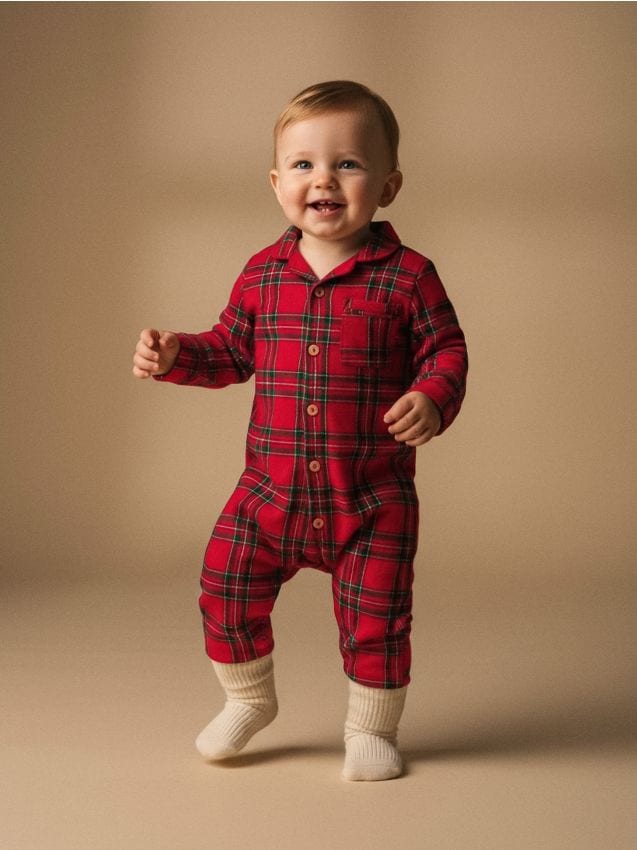 Sinsay - Bavlnený detský overal - červená