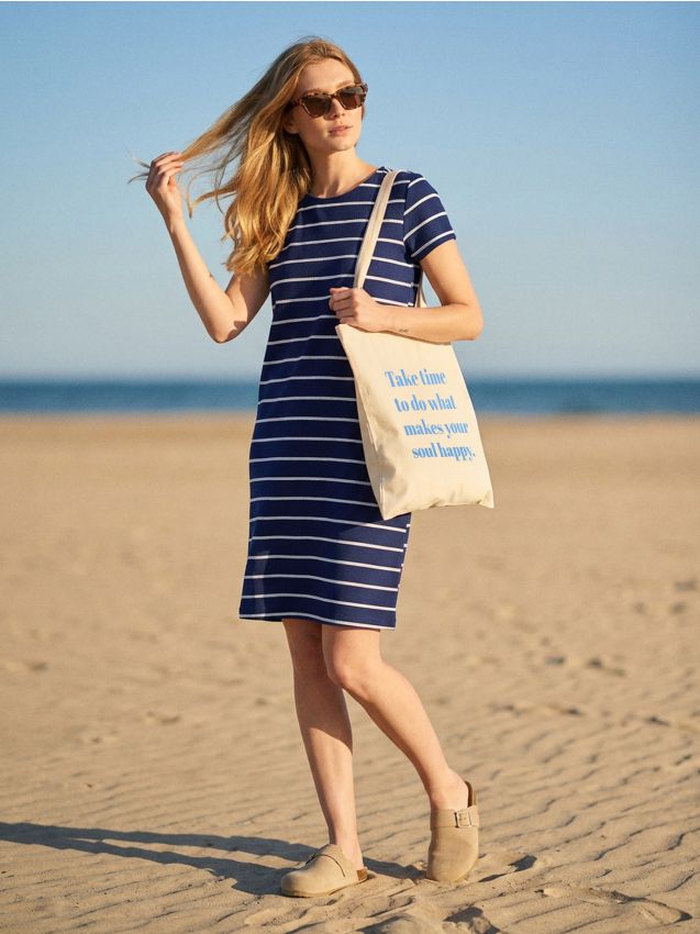 Sinsay - Mini vestito - blu scuro