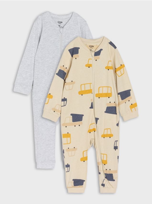 Sinsay - Súprava 2 bavlnených overalov - telová