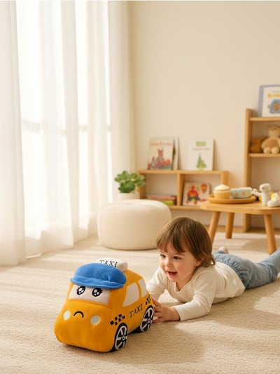 Plyšová hračka taxi