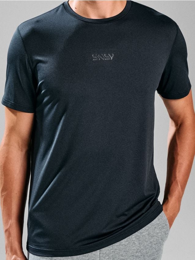 Sinsay - Tricou cu inscripție SNSY PERFORMANCE - negru-antracit