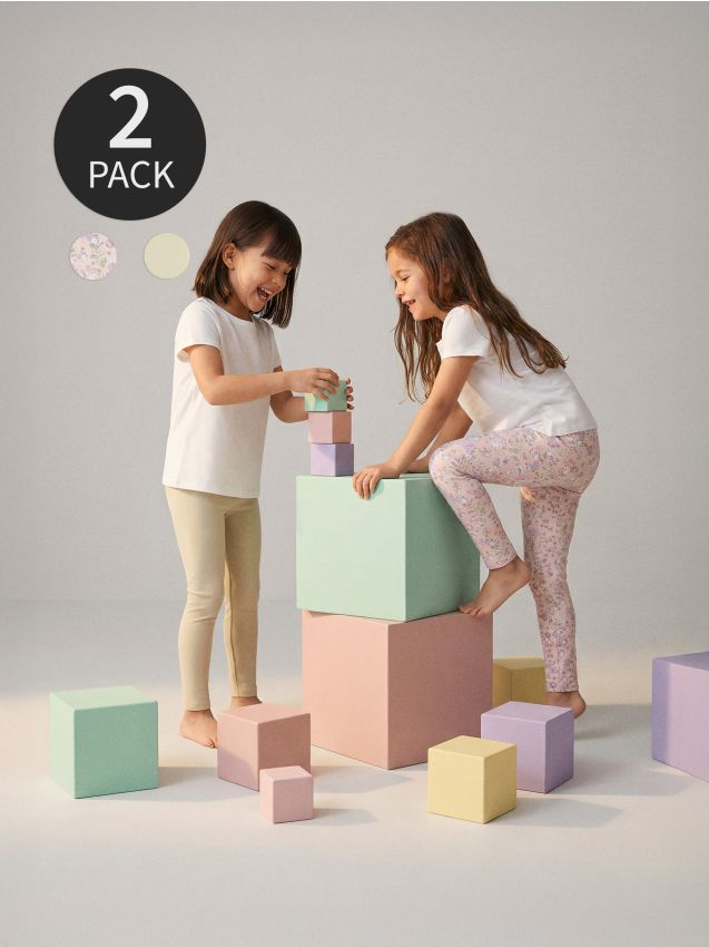 Sinsay - Set 2 colanți din bumbac - multicolor