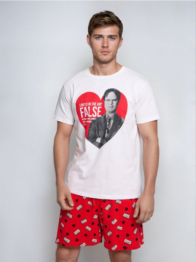 Sinsay - Bawełniana piżama dwuczęściowa z nadrukiem The Office - wielobarwny